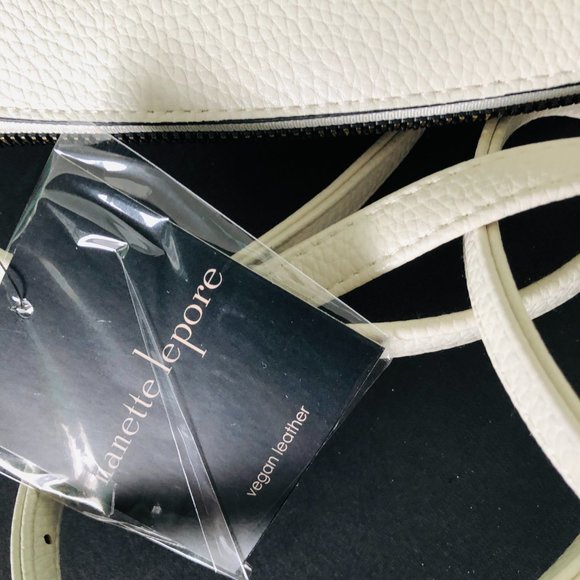 NANETTE LEPORE Crossbody "Risley Dome" Black & Cream Purse NWT - Picture 6 of 6